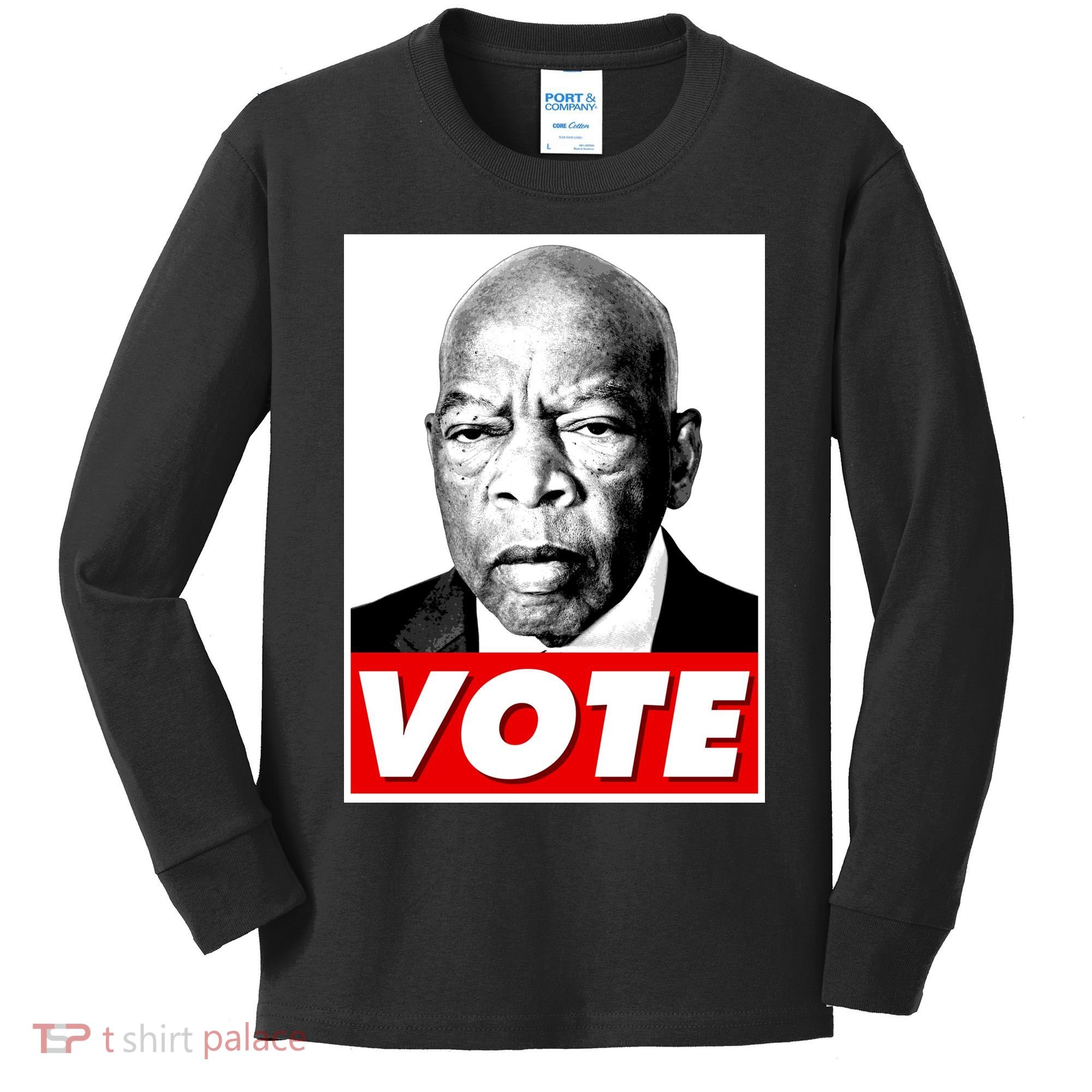 John Lewis Tribute Vote Poster Kids Long Sleeve Shirt