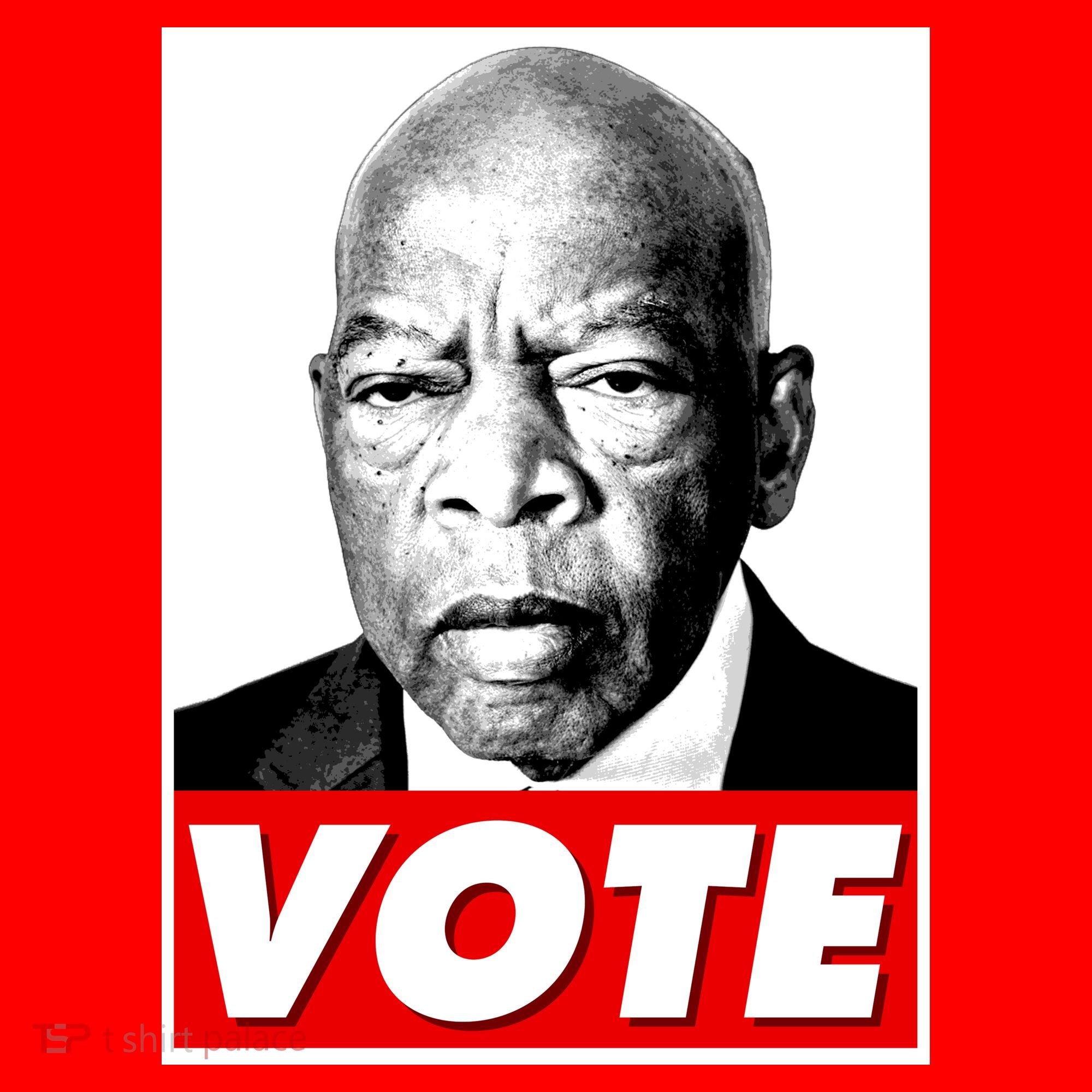 John Lewis Tribute Vote Poster Santa Hat