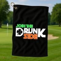 Join The Drunk Side St. Patrick's Day Golf Towel thumb 1