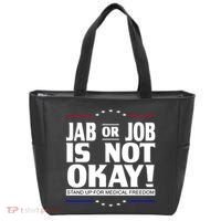 Jab Or Job Is Not Okay Support Medical Workers Tote Bag thumb 0