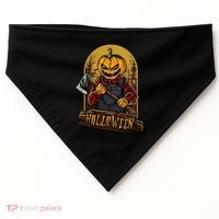 Jack O Lantern Reaper Pumpkin USA-Made Doggie Bandana thumb 0