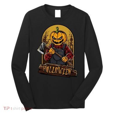 Jack O Lantern Reaper Pumpkin Long Sleeve Shirt