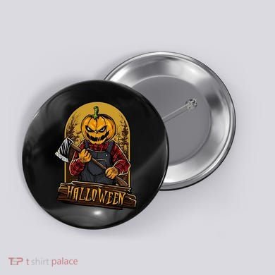Jack O Lantern Reaper Pumpkin Button