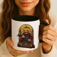 Jack O Lantern Reaper Pumpkin Coffee Mug thumb 3