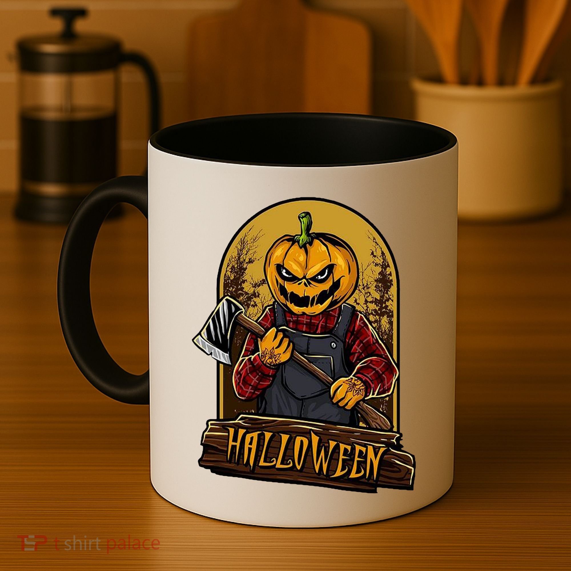 Jack O Lantern Reaper Pumpkin Coffee Mug