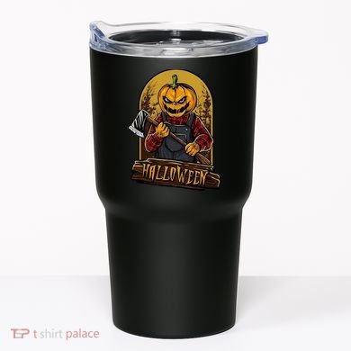 Jack O Lantern Reaper Pumpkin Tumbler