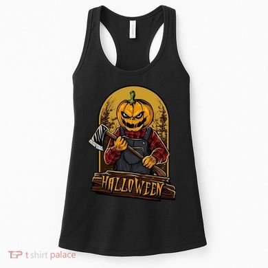 Jack O Lantern Reaper Pumpkin Women's Tank Top