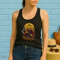 Jack O Lantern Reaper Pumpkin Women's Tank Top thumb 2