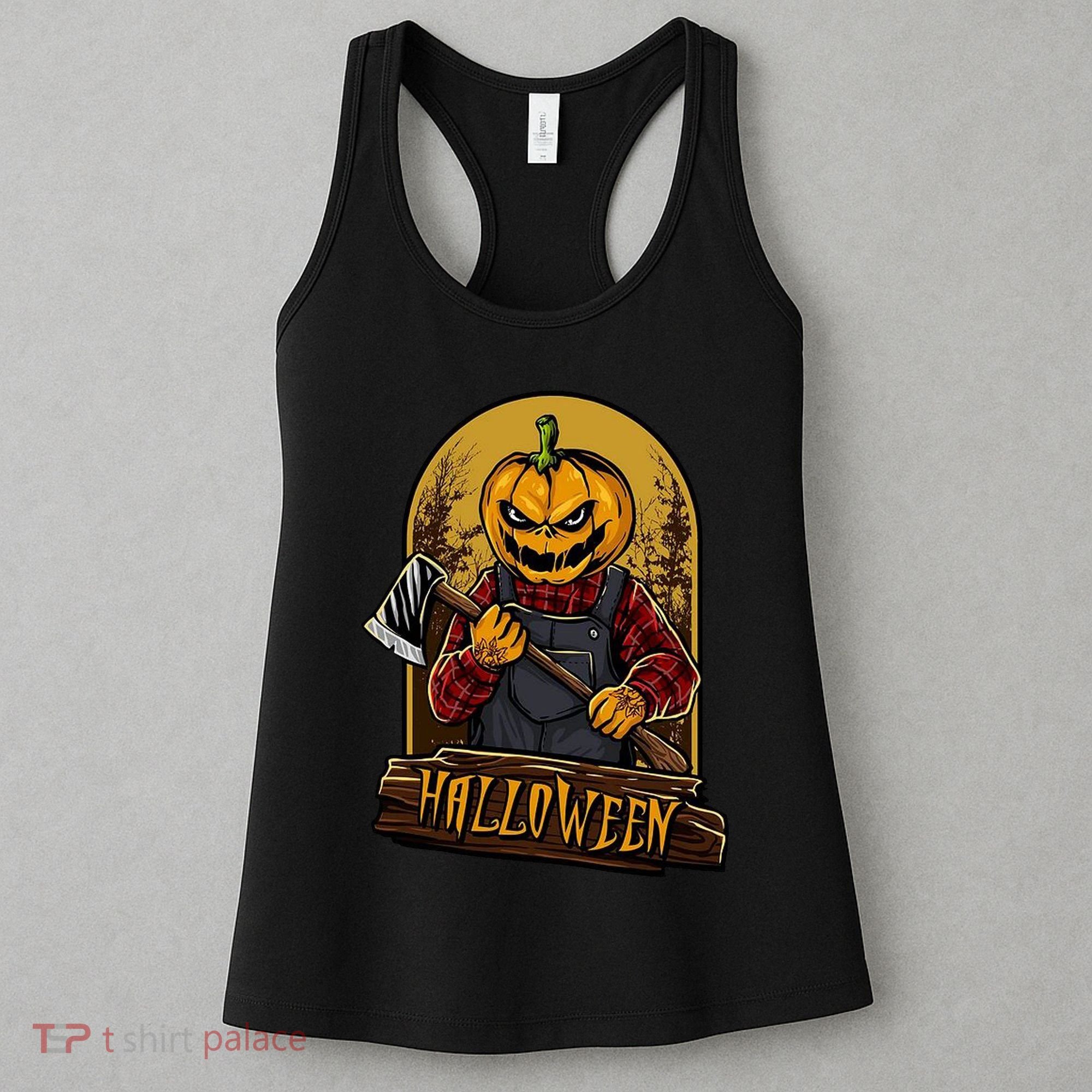 Jack O Lantern Reaper Pumpkin Women's Tank Top