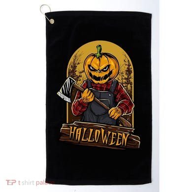 Jack O Lantern Reaper Pumpkin Golf Towel