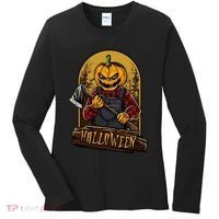 Jack O Lantern Reaper Pumpkin Women's Long Sleeve Shirt thumb 0