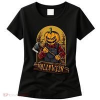 Jack O Lantern Reaper Pumpkin Women's T-Shirt thumb 0