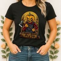 Jack O Lantern Reaper Pumpkin Women's T-Shirt thumb 2