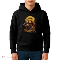 Jack O Lantern Reaper Pumpkin Kids Hoodie thumb 4