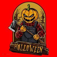 Jack O Lantern Reaper Pumpkin Santa Hat thumb 1