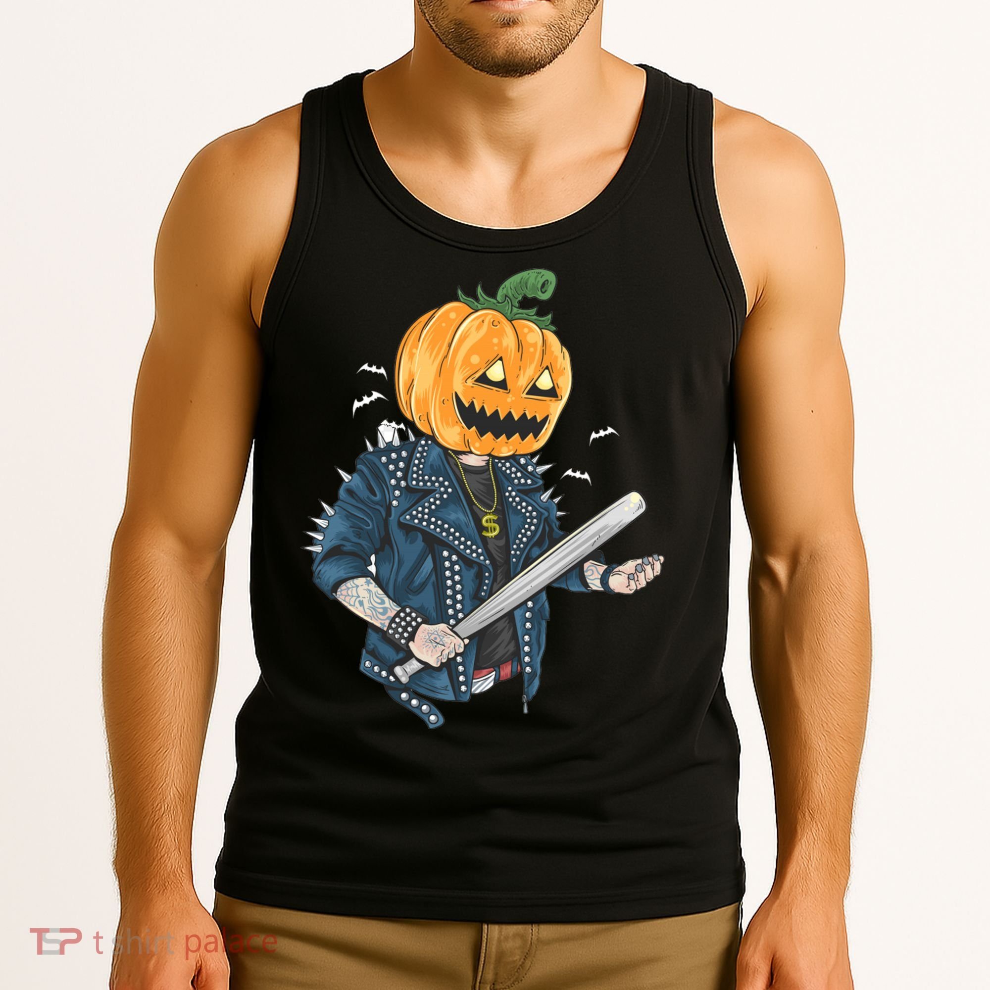 Jack O Lantern Gangster Gang Tank Top