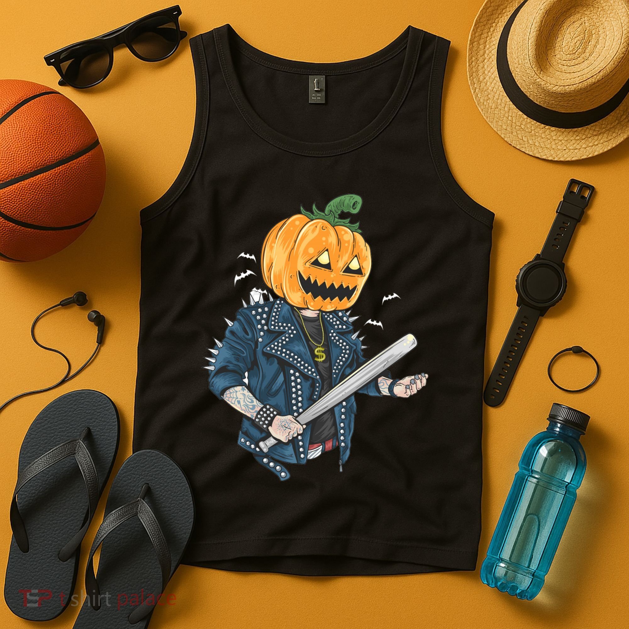 Jack O Lantern Gangster Gang Tank Top