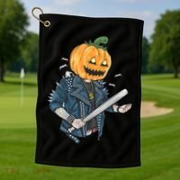Jack O Lantern Gangster Gang Golf Towel thumb 1