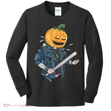 Jack O Lantern Gangster Gang Kids Long Sleeve Shirt