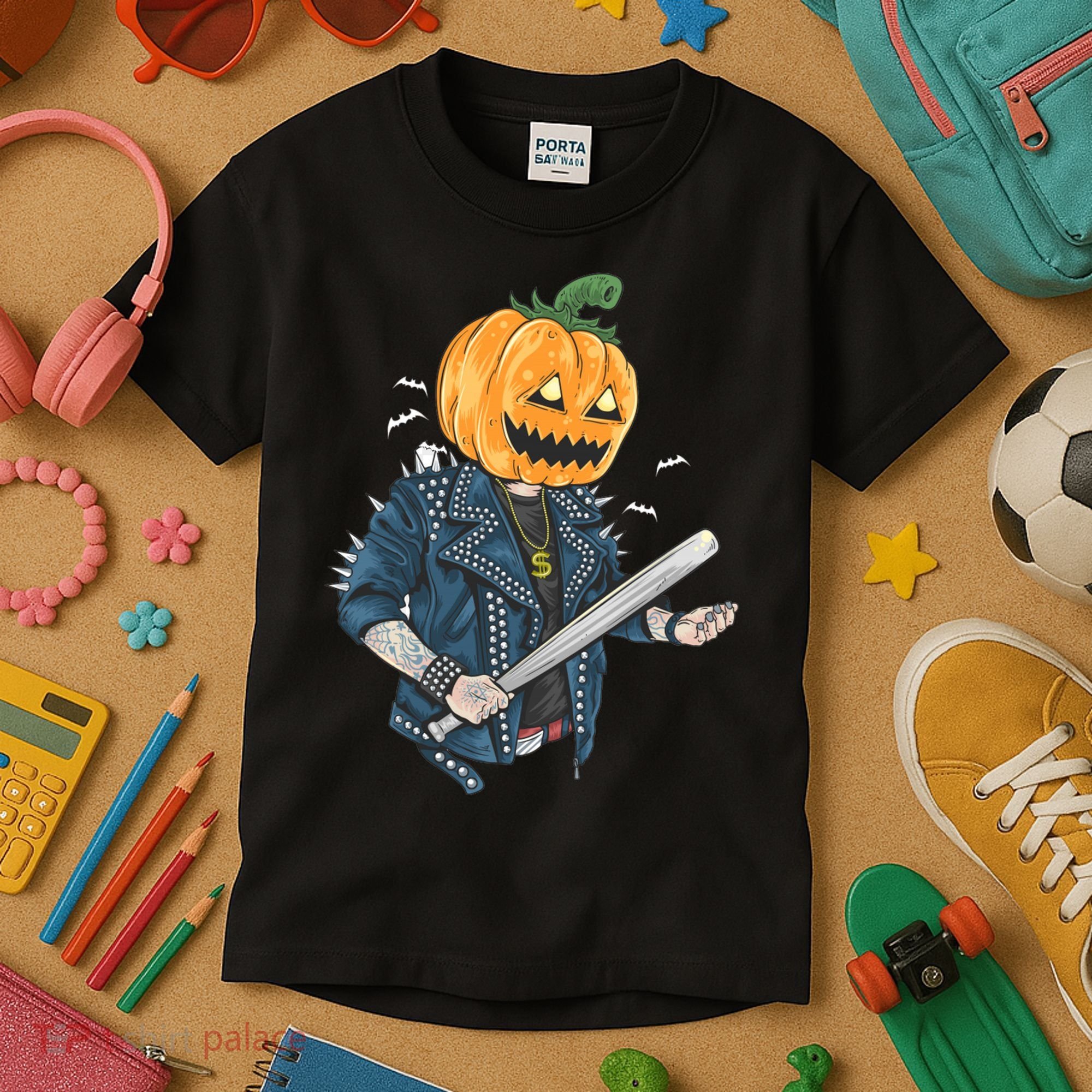 Jack O Lantern Gangster Gang Kids T-Shirt