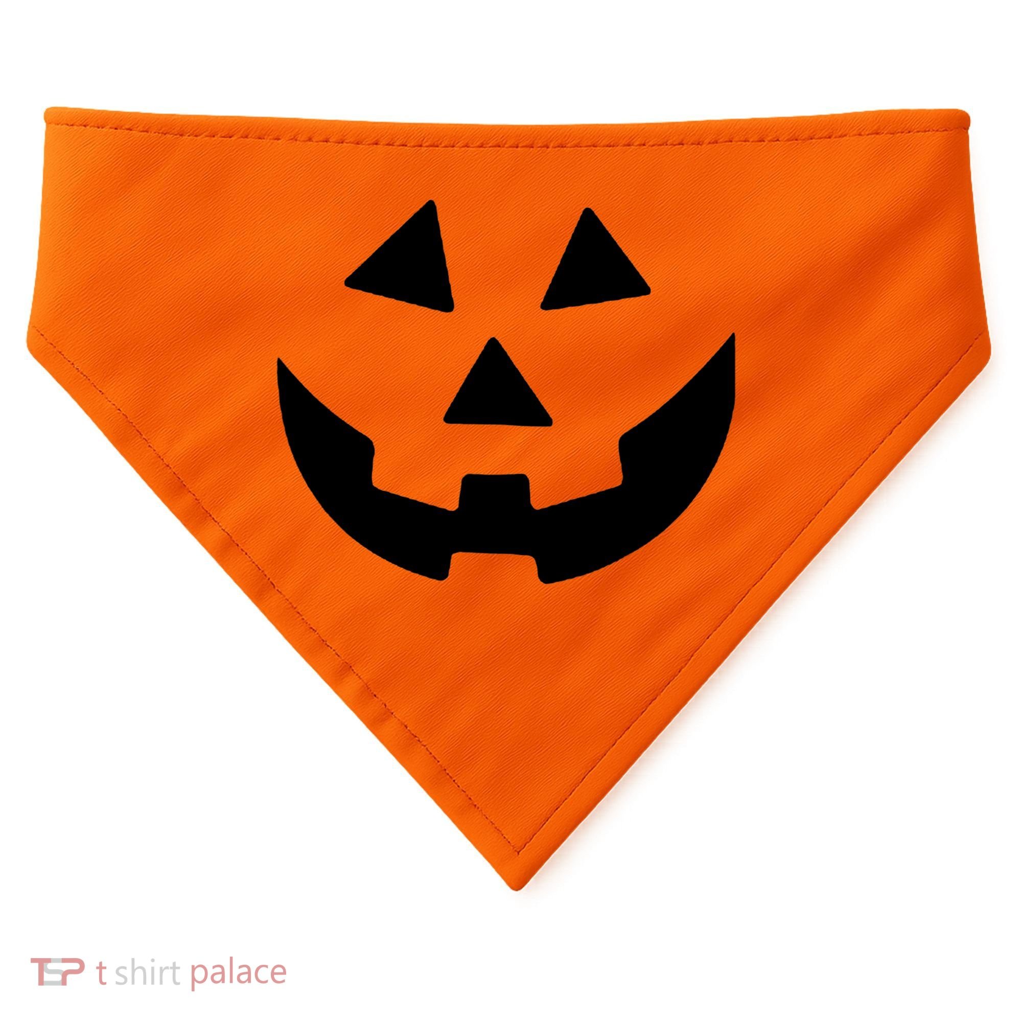 Jack O Lantern Pumpkin Halloween Costume USA-Made Doggie Bandana