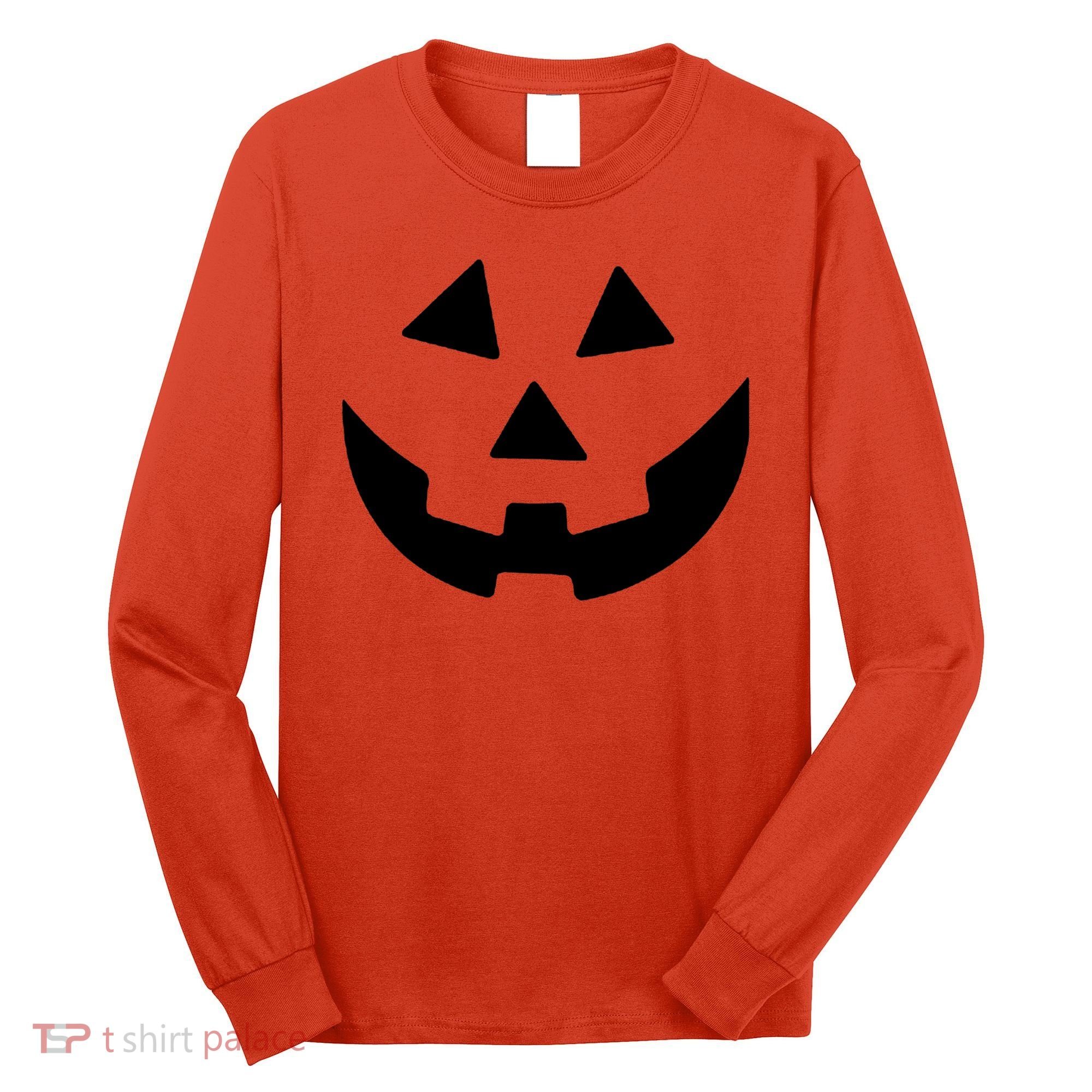 Jack O Lantern Pumpkin Halloween Costume Long Sleeve Shirt
