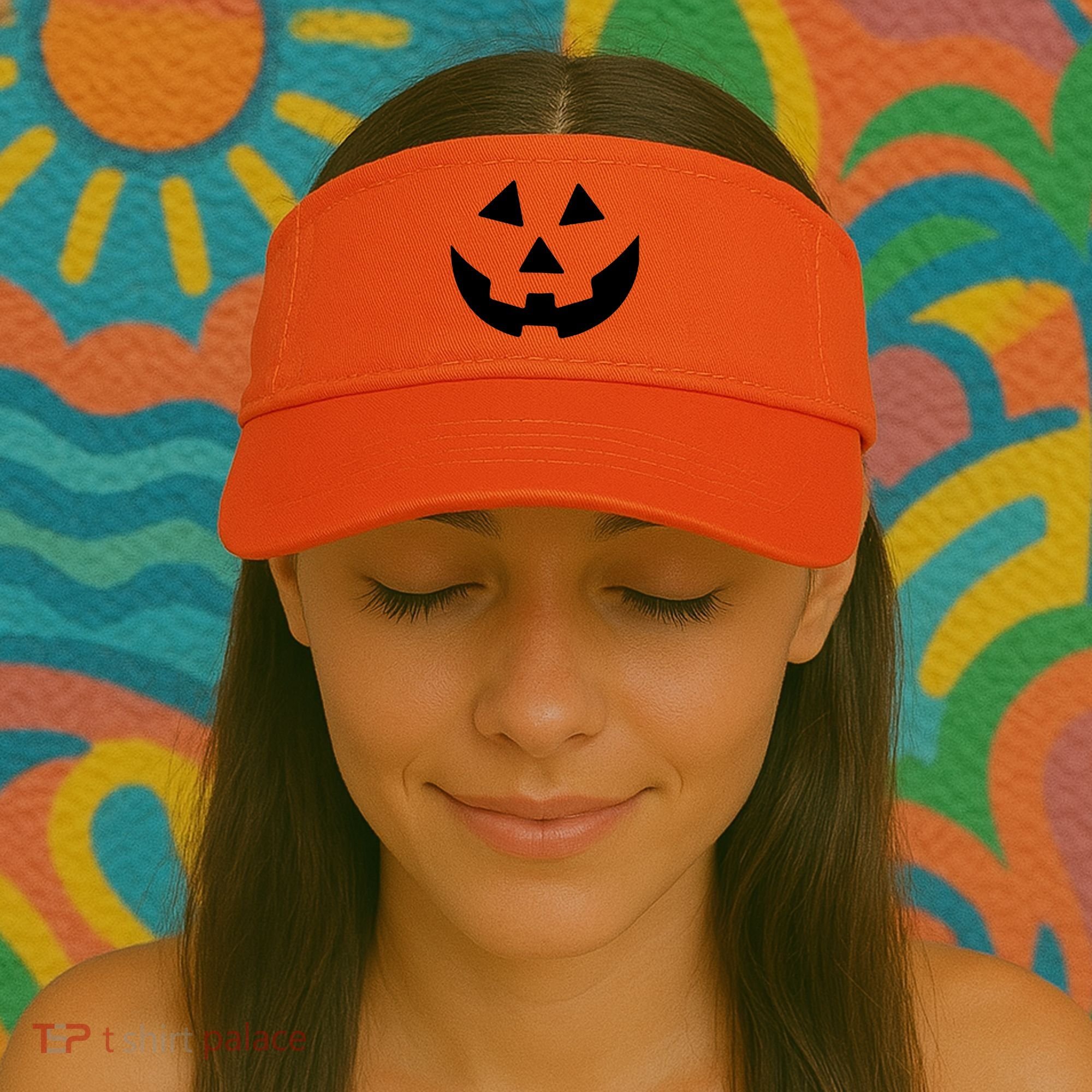 Jack O Lantern Pumpkin Halloween Costume Visor