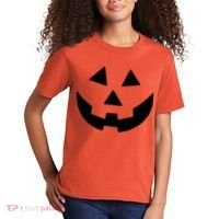 Jack O Lantern Pumpkin Halloween Costume Kids T-Shirt thumb 2