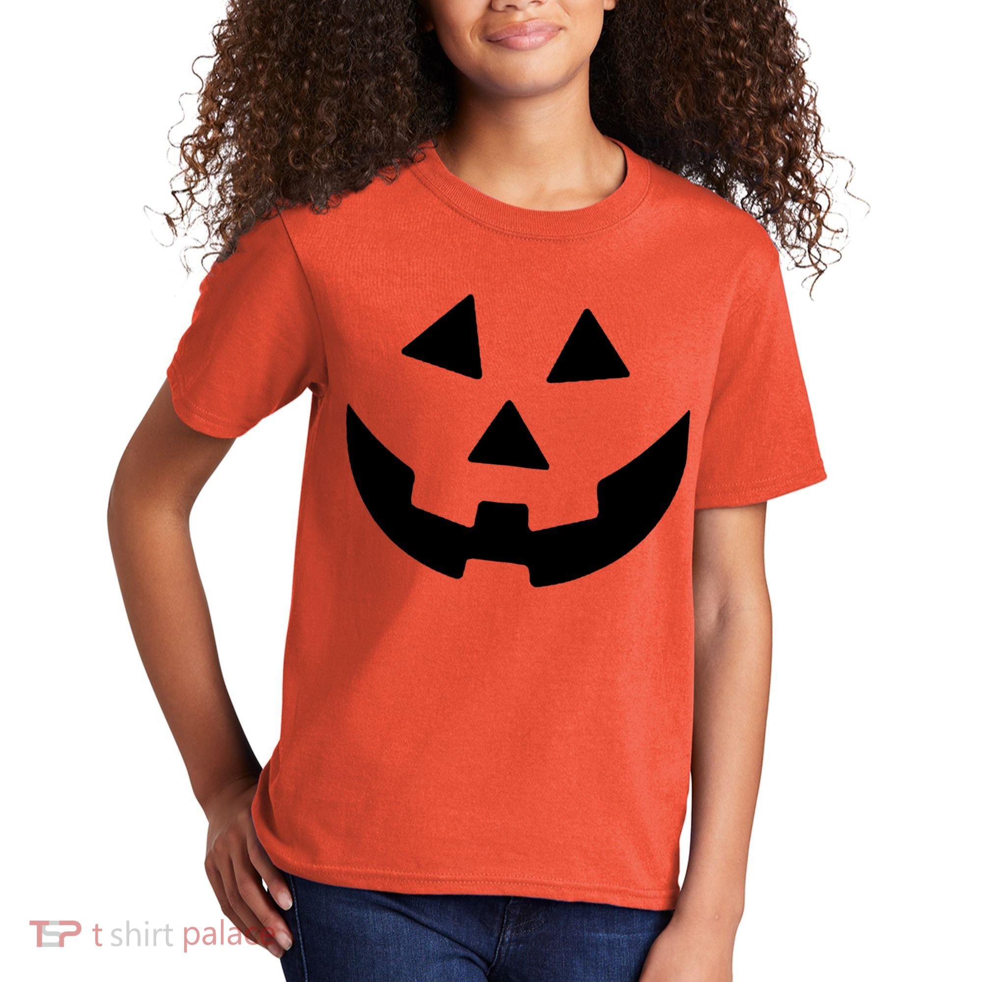 Jack O Lantern Pumpkin Halloween Costume Kids T-Shirt