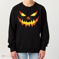 Jack O Lantern Face Pumpkin Scary Halloween Costume Funny Women's Sweatshirt thumb 0