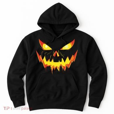 Jack O Lantern Face Pumpkin Scary Halloween Costume Funny Hoodie