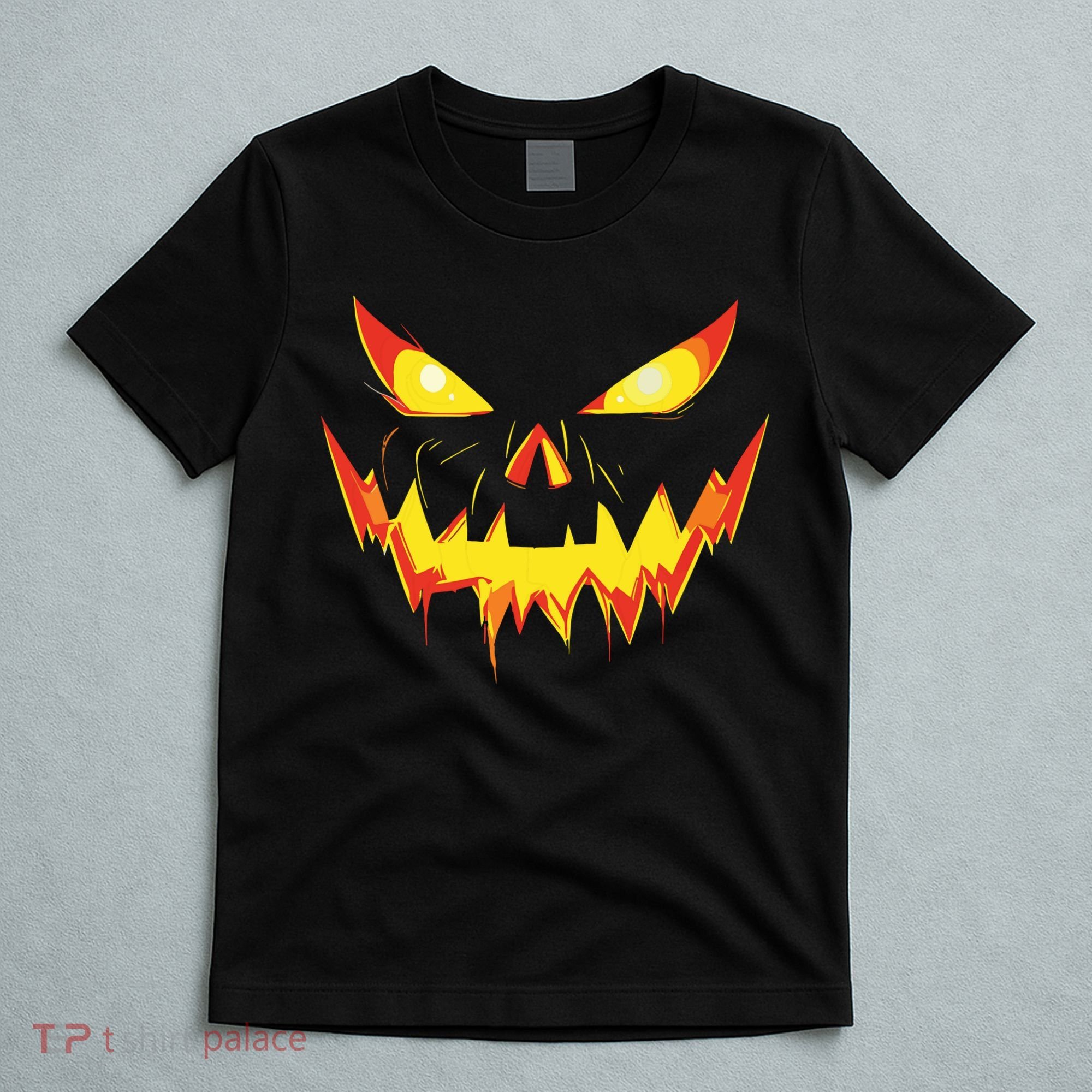 Jack O Lantern Face Pumpkin Scary Halloween Costume Funny T-Shirt