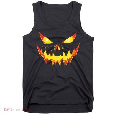 Jack O Lantern Face Pumpkin Scary Halloween Costume Funny Tank Top