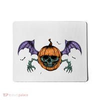 Jack O Lantern Creepy Skull Bat Halloween Mousepad thumb 0