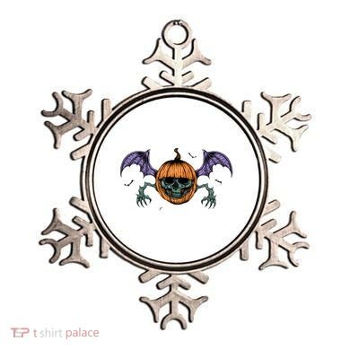 Jack O Lantern Creepy Skull Bat Halloween Ornament
