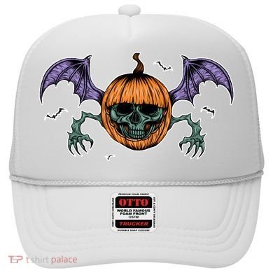 Jack O Lantern Creepy Skull Bat Halloween Hat