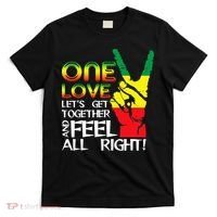 Jamaica One Love Reggae Caribbean Music Pride Flag T-Shirt thumb 0
