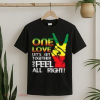 Jamaica One Love Reggae Caribbean Music Pride Flag T-Shirt thumb 2