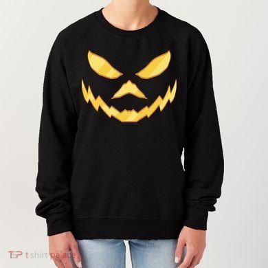Jack O Lantern Face Halloween Spooky Women's Sweatshirt