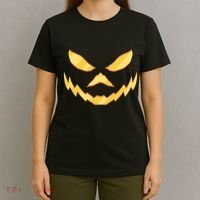 Jack O Lantern Face Halloween Spooky T-Shirt thumb 4