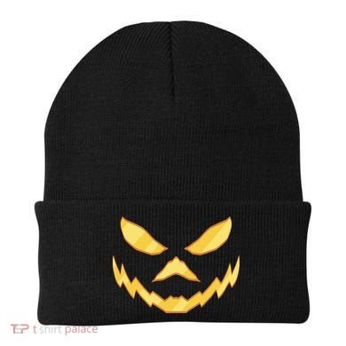 Jack O Lantern Face Halloween Spooky Beanie