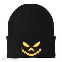 Jack O Lantern Face Halloween Spooky Beanie thumb 0