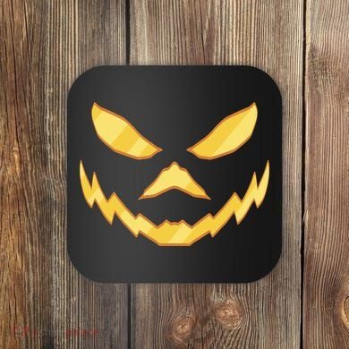 Jack O Lantern Face Halloween Spooky Coaster
