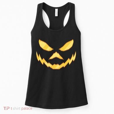 Jack O Lantern Face Halloween Spooky Women's Tank Top