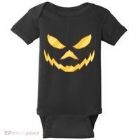 Jack O Lantern Face Halloween Spooky Baby Bodysuit thumb 0