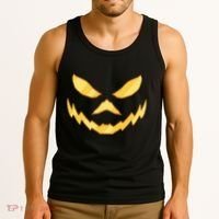 Jack O Lantern Face Halloween Spooky Tank Top thumb 3
