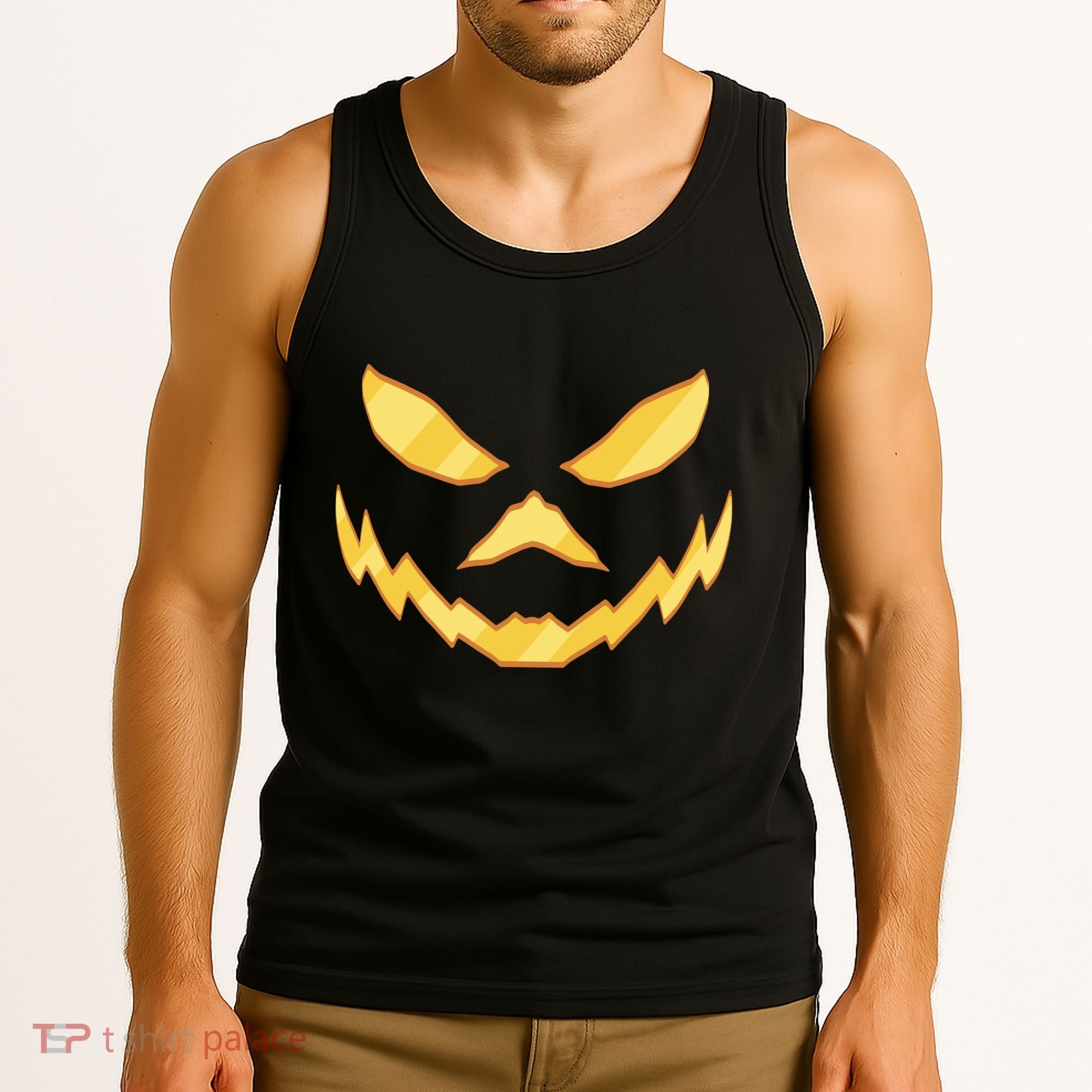 Jack O Lantern Face Halloween Spooky Tank Top