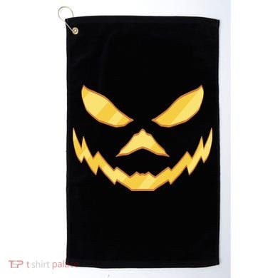 Jack O Lantern Face Halloween Spooky Golf Towel