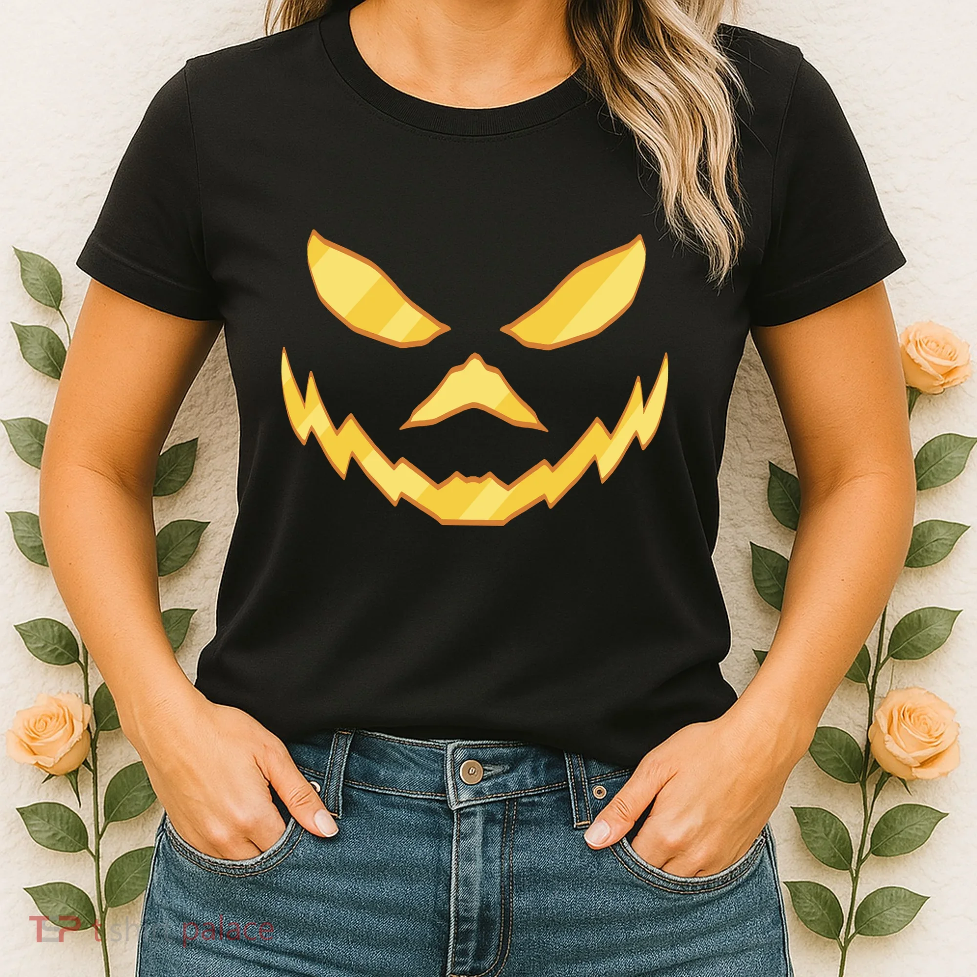 Jack O Lantern Face Halloween Spooky Women's T-Shirt