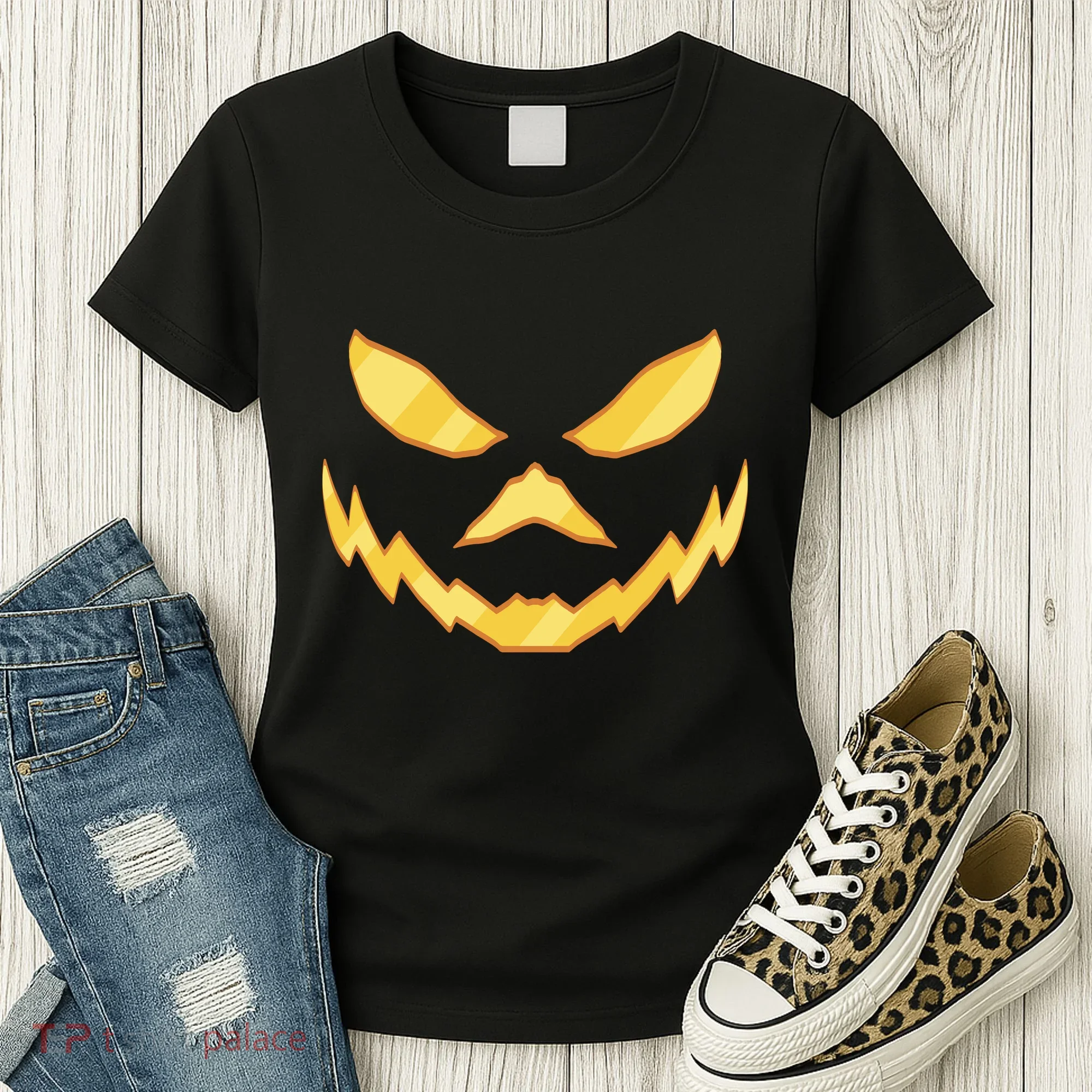 Jack O Lantern Face Halloween Spooky Women's T-Shirt